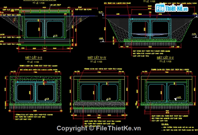 Bản vẽ cống hộp,thiết kế cống hộp 3x3m,mẫu cống hộp